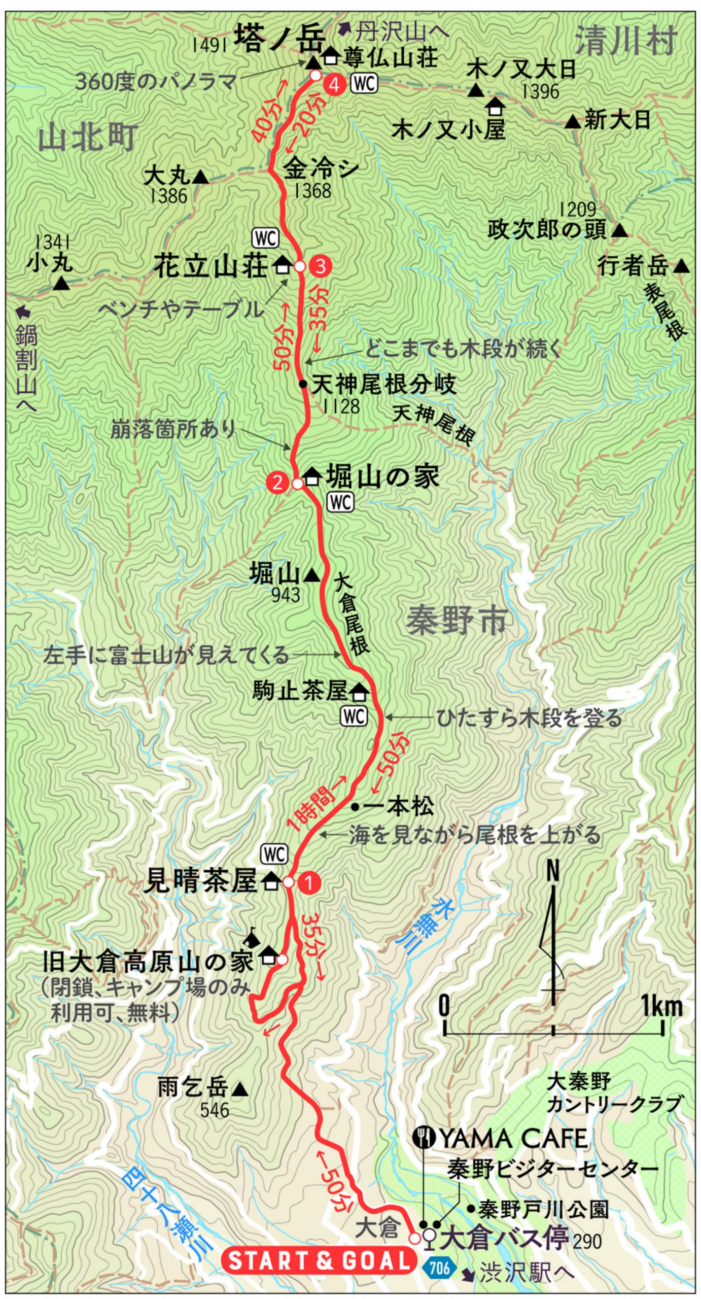 tounodake map 1