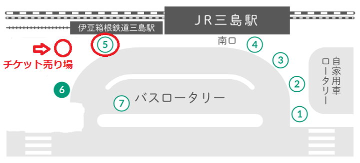 mishimaeki bus map